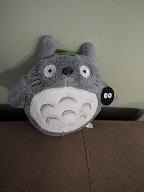 Gray Totoro Plush Keychain for Kids - Soft Gray Character Accessory